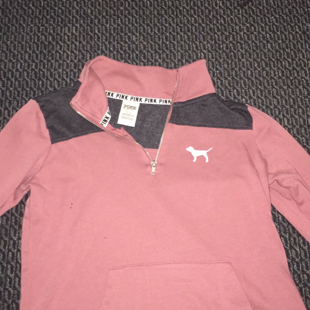 Pink half zip hoodie